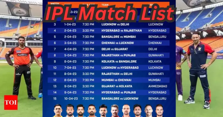 IPL Match List